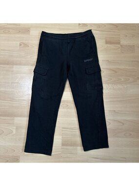 Vtg 90s AND1 Basketball Mens Small Faded Spell Out Baggy Cargo Sweatpants Black